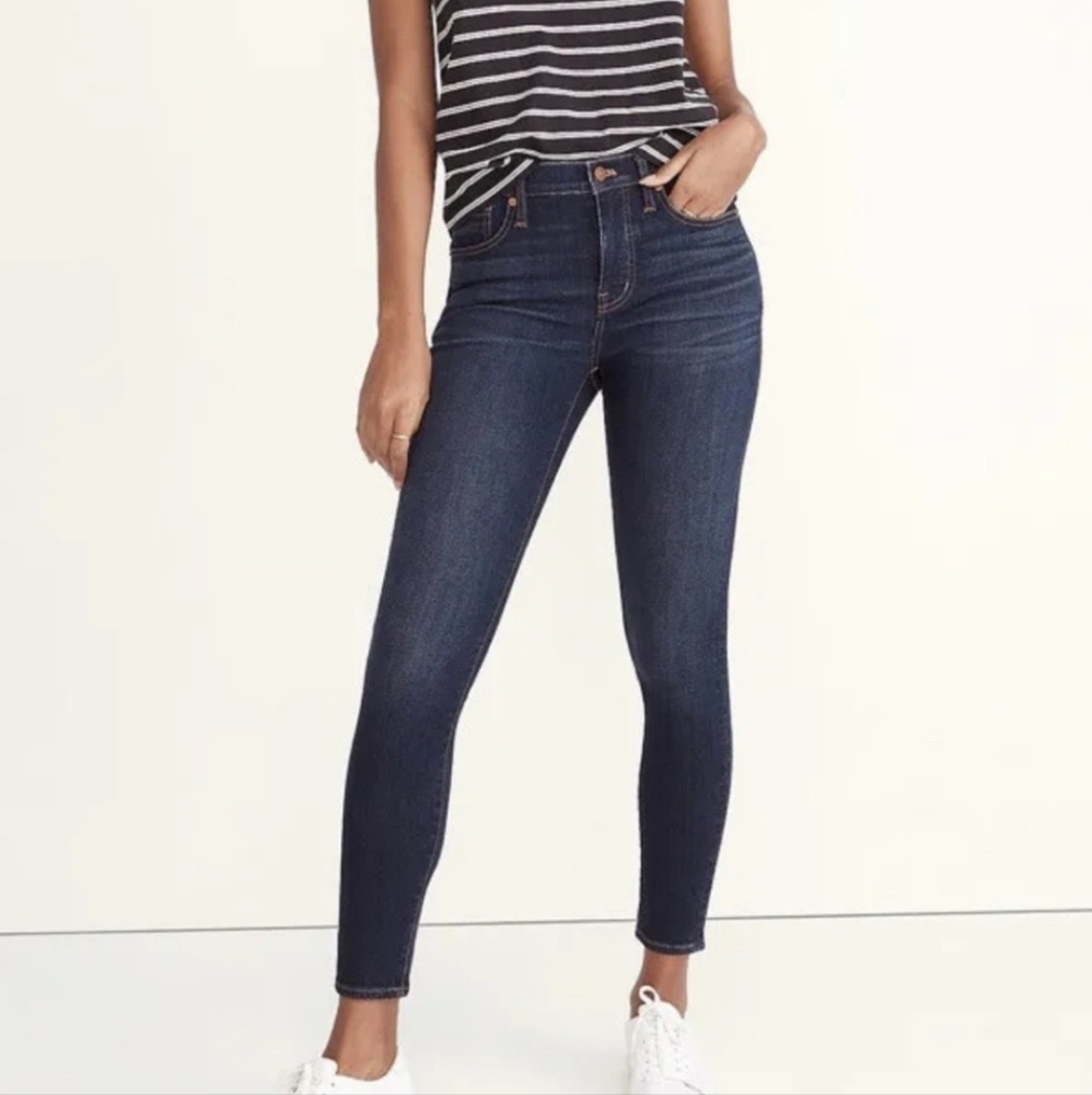 Madewell Women's Dark Rinse Denim 9" Rise Skinny Jeans Size 31